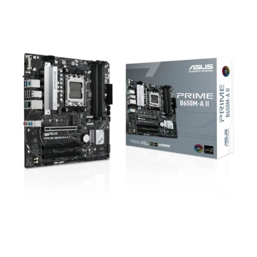 Asus PRIME B650M-A II-CSM, DDR5, SATA3, USB3.2Gen2, DP, 2.5GbE, AM5 mATX Cene