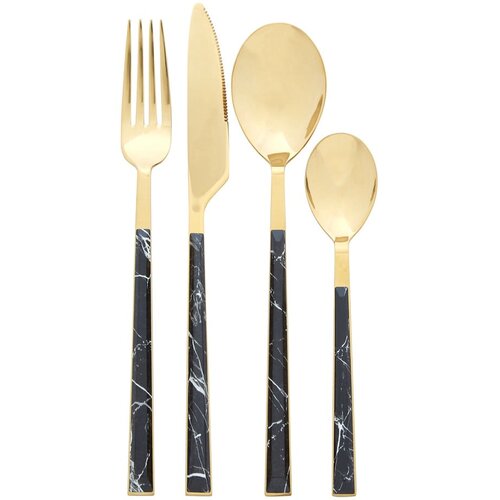 Premier Housewares Crni/u zlatnoj boji željezan pribor 16 kom Avie – Cijene