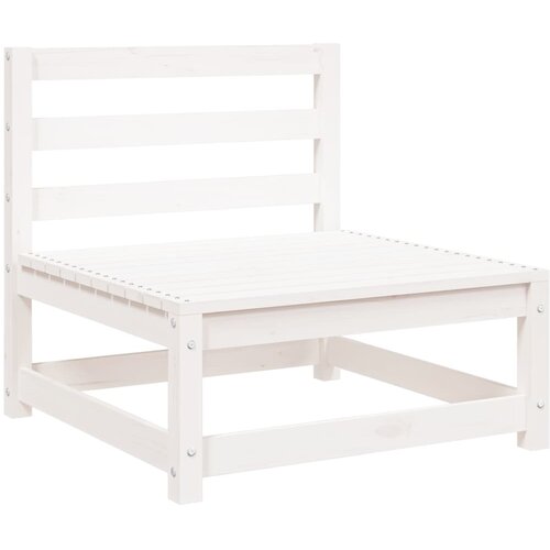 VidaXL Vrtni kavč brez naslonov za roke bel 70x70x67 cm trdna borovina, (21008042) Slike