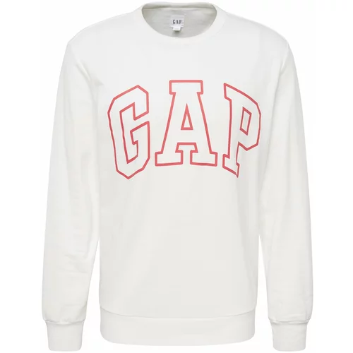 GAP Sweater majica crvena / prljavo bijela