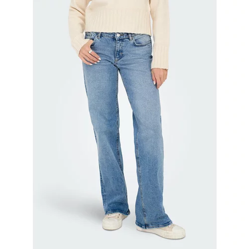 Only Jeans hlače 15280466 Modra Wide Leg