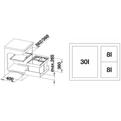 Blanco FLEXON II XL 60/3 521473 Cene