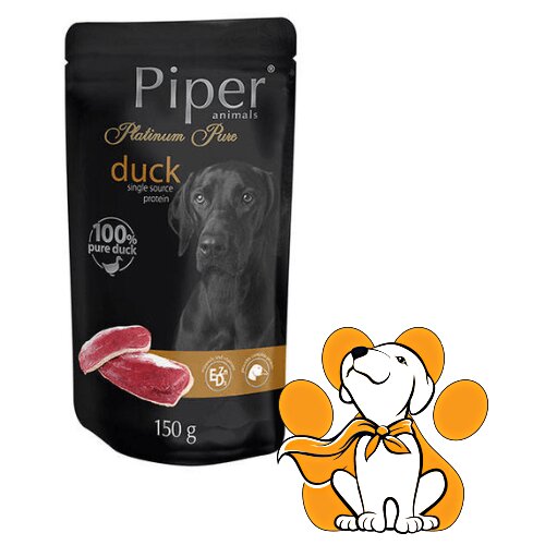 Piper Platinum Pure Duck 150g, Vlažna Hrana Za Pse Sa Ukusnom Pačetinom Cene