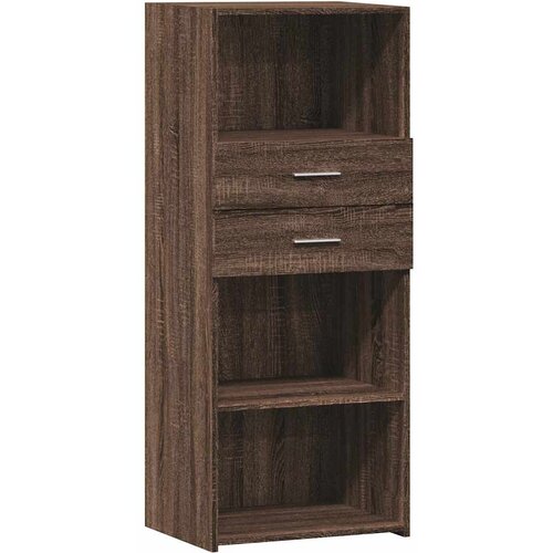 Maison Chic Visoka omara - Komoda - Predalnik rjavi hrast 50x42,5x124 cm inženirski les, (21722217) Slike
