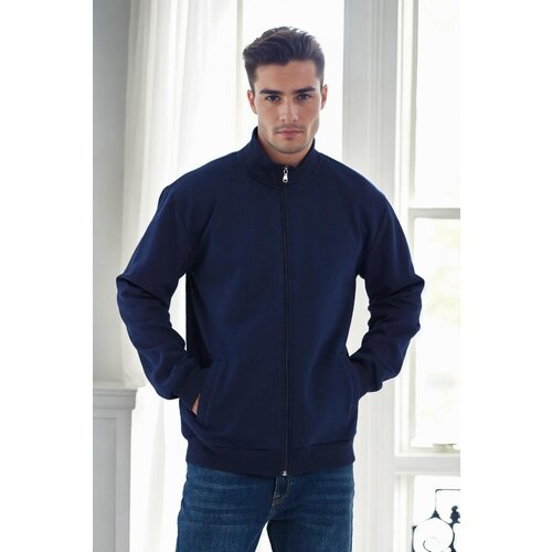 Dewberry 56777 Zippered Mens Cardigan-NAVY Cijene