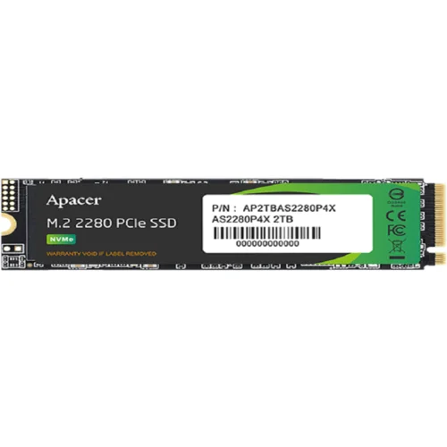 Apacer SSD 512GB M.2. NVMe 1.3Gen3x4; R/W : 2100/1500 MB/s;