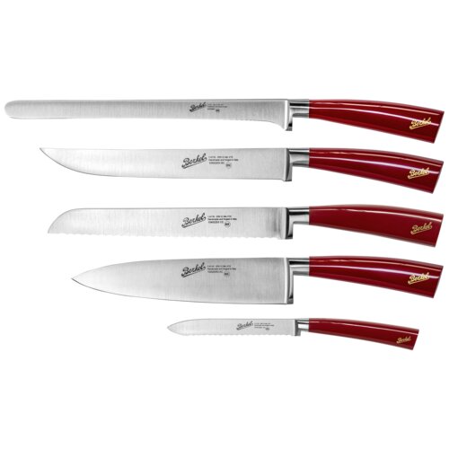 Berkel elegance red chef knife set 5-pcs. Slike
