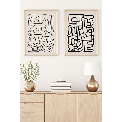 WALLXPERT Uokvirena slika Huhu184, 35x50 cm, 2 dijela Cijene