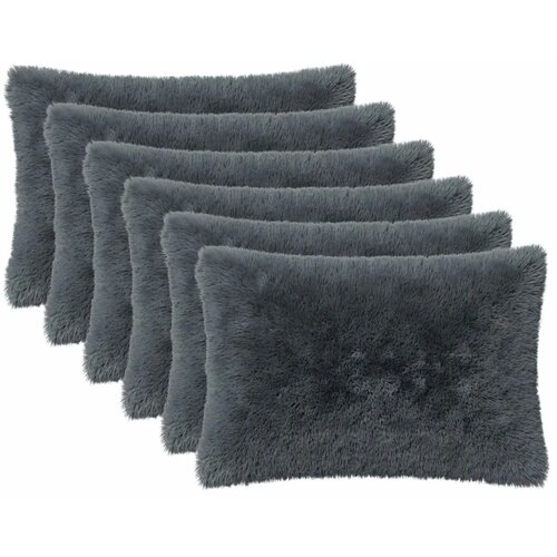  Presvlaka za jastuk 6 pcs HEERLEN Antracit 30 x 50 cm PV flis - Antracit 30 x 50 cm 6 Cijene