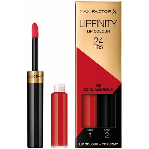Max Factor Lipfinity 24HRS dolgoobstojna šminka z balzamom za nego ustnic 4,2 g odtenek 125 So Glamorous za ženske