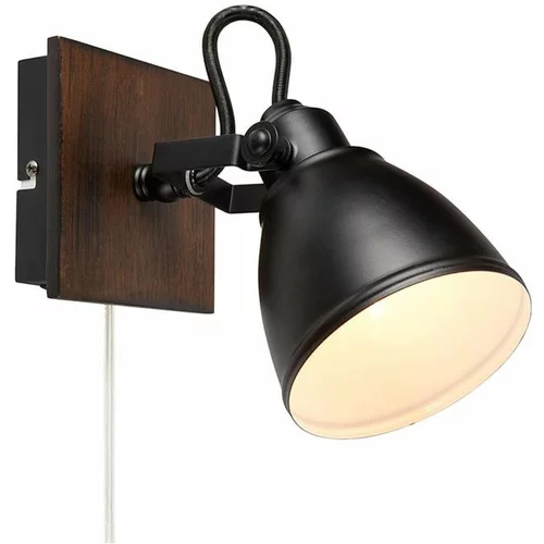 Markslöjd crna zidna svjetiljka Native, visina 18,5 cm