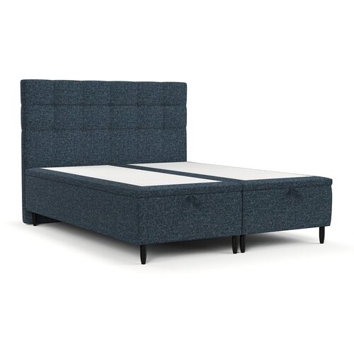 Maison de R&amp;ecirc;ve Tamno plavi tapecirani bračni krevet s prostorom za odlaganje 180x200 cm Senses &amp;ndash; Slike