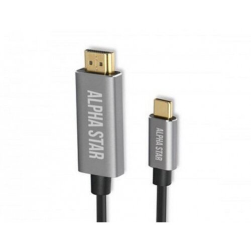 Alpha Star Kabl TIP-C-muški - LIGHTNING(za iPHONE -muški /dužina 2m/3A/Aluminium /beli pvc 111107 Slike