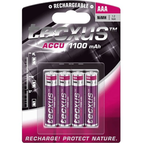 Tecxus Baterija punjiva AAA, 1100mAh, blister 4 kom &amp;ndash; TCM 1100AAA/4 Slike