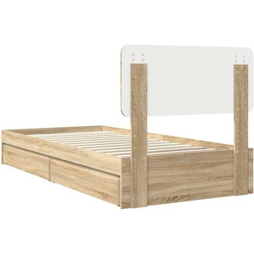  Krevet s od storage Sonoma hrast 75 x 190 cm Konstruirano drvo Slike