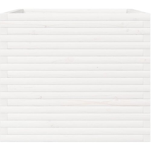  Vrtna sadilica bijela 80x80x68,5 cm od masivne borovine Slike