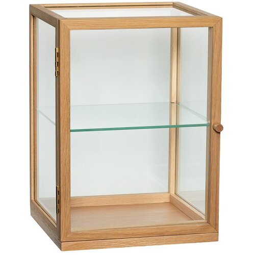 Hübsch Vitrina u dekoru hrasta u prirodnoj boji 30x42x30 cm Poetic – Cene
