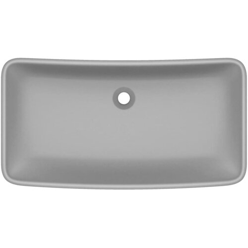  Luksuzni pravokutni umivaonik mat svjetlosivi 71x38 cm keramički Slike