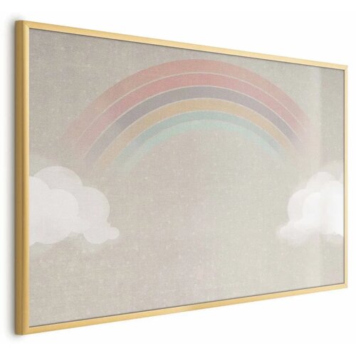  Plakat - Rainbow in the Rain 60x40 Zlatni okvir Cene