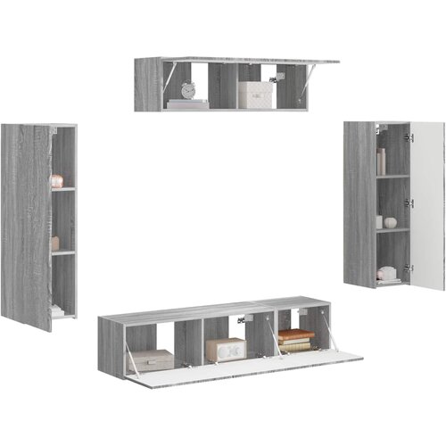  ormar 5 pcs Siva Sonoma Slike