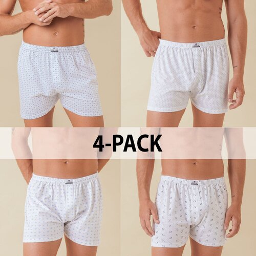 MarcLuis 4-Pack moške široke boksarice - svetle Cene