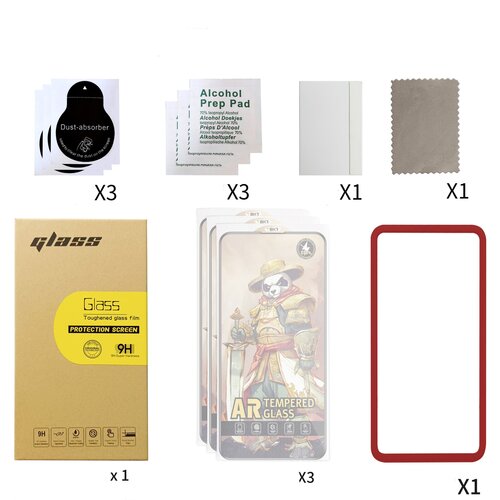 INF 3-paketni filmski komplet iz kaljenega stekla HD proti prstnim odtisom, združljiv z iPhoneom Transparent iPhone 14 Pro, (21325678) Slike