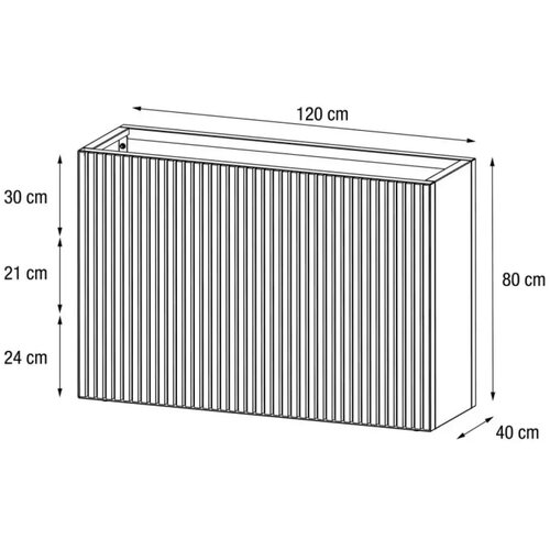 Herstera Garden Deco Planter Divider XL | Metalna visoka žardinjera | 554 L | Crna - BRANDED IN EU Slike