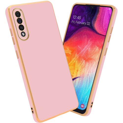 Cadorabo Ohi&scaron;je, združljiv s Samsungom v sijajnem roza - zlati - za&scaron;čitni pokrov iz fleksibilnega silikona TPU in z za&scaron;čito pred kamero, (20593498) Cene