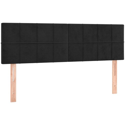Maison Chic Posteljno vzglavje - Vzglavna omarica 2 kosa črno 72x5x78/88 cm žamet, (22077947) Slike