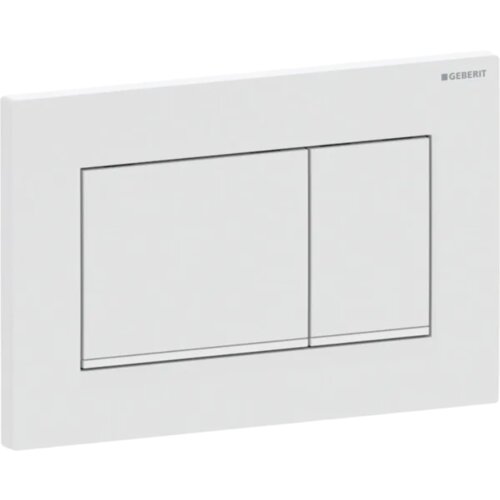 Geberit Sigma20 Square tipka za dvokoličinsku tehniku ispiranja bela mat/bela/bela mat easy-to-clean 115.883.01.1 Cene