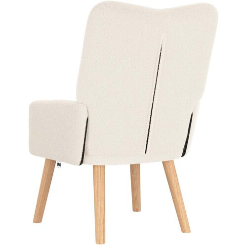  Fotelja Krema 63 x 67 x 94 cm Vuna i Plywood Slike