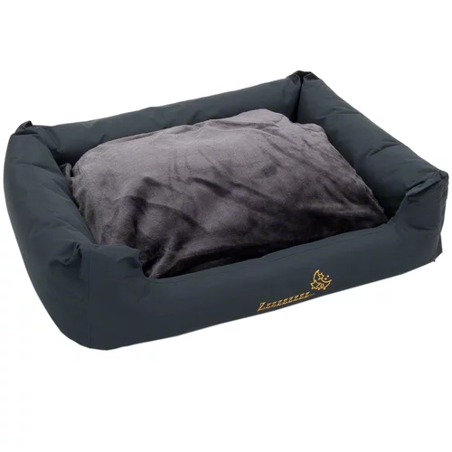 zooplus Pseći krevet Sleepy Time sivi s jastukom - D 80 x Š 65 x V 30 cm