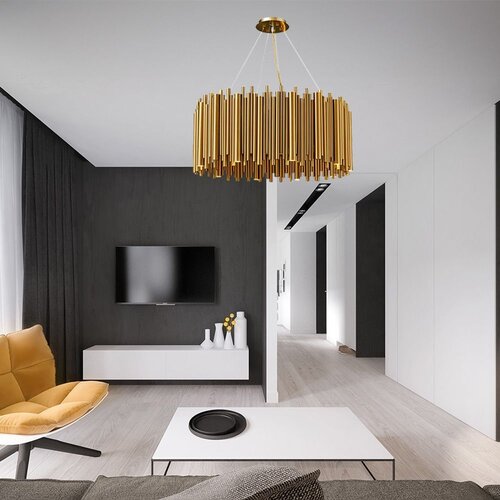 Toolight Zlatna stropna lampa APP1560-12CP Slike