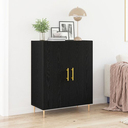 vidaXL Sideboard Crni hrast Drvo Srednji Vrata Sideboard Pravokutni Cijene