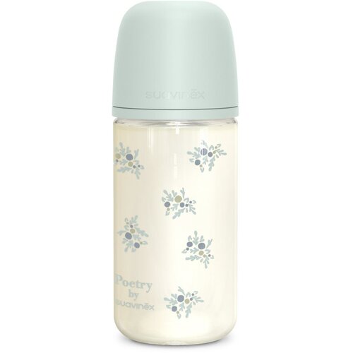 Suavinex Poetry SX Pro Physiological Glass M staklena bočica za bebe 3 m+ Medium Flow - Blue 240 ml Cijene