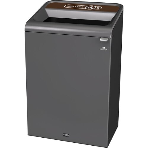 Rubbermaid Zbiralnik surovin Configure™, prostornina 57 l, nerjavno jeklo / rjave barve Cene