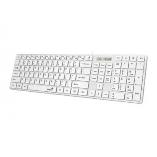 Genius Tastatura USB SlimStar 126 YU bela Cene