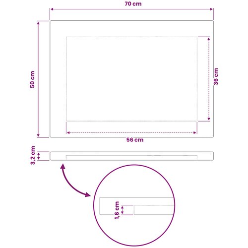  Pravokutni stolni vrh 70 x 50 x 3,2 cm Pravokutni Slike