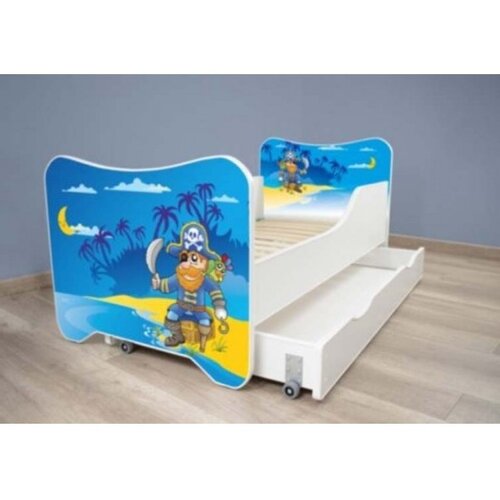 Made in Poland Dečiji krevet 140x70 cm happy kitty + fioka old pirate Cene