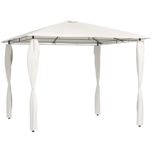vidaXL Paviljon s pokritimi stebri 3x3x2,6 m krem 160 g/m² Cene