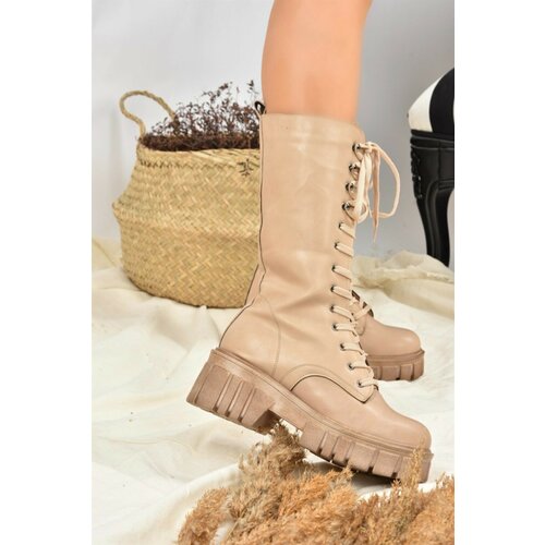 Fox Shoes Nude Women's Thick-Soleed Boots Slike