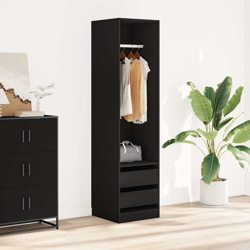  Ormar s ladicama crni 50 x 50 x 200 cm od konstruiranog drva Cijene