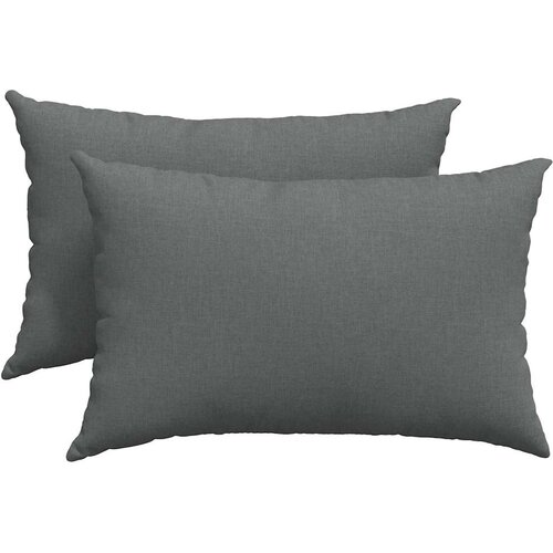  Jastučići za sofu 2 pcs Tamno siva 60 x 40 cm tkanina Slike
