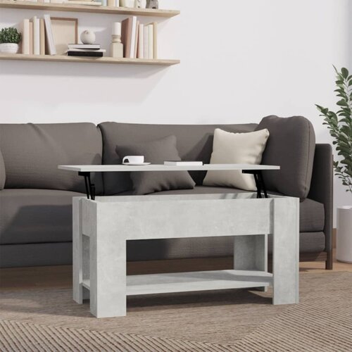 vidaXL Klubska mizica betonsko siva 101x49x52 cm konstruiran les Cene