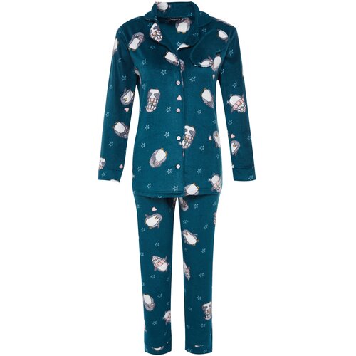 Trendyol Ženski set pidžame Thmaw22Pt0356, Plavi Cene