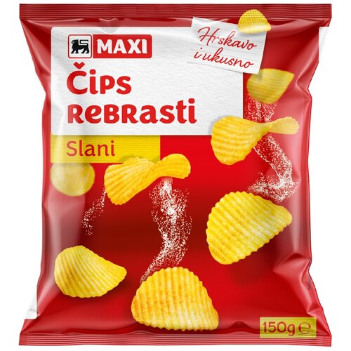Maxi Cips rebrasti slani 150g Cene