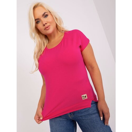 Fashion Hunters Women's cotton blouse fuchsia size plus Slike