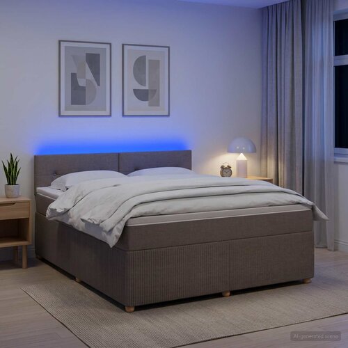  Boxspring krevet s madracem Sivosmeđa 160 x 200 cm Tkanina Cene