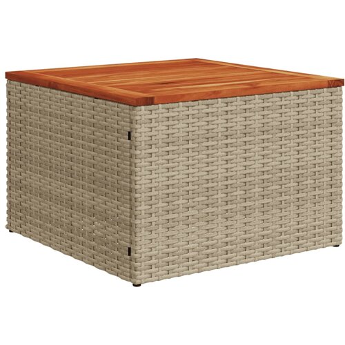 10-dijelni set vrtnih sofa s jastucima bež od poliratana 66 x 62 x 69 cm Slike