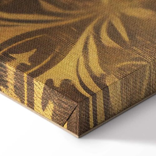  Slika - Baroque Ornaments in Patinated Gold and Browns: Retro Motif 120x80 Akustična Slike